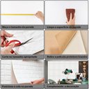 Ver imagem 5 de Kit 10 Painel 3d Revestimento de Parede Tijolinho Autocolante Lorben Preto