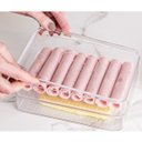 Ver imagem 2 de Porta Frios Duplo Transparente Organizador Clear Fresh Porta Queijo E Presunto OU