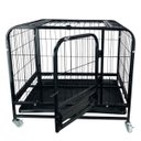 Ver imagem 3 de Gaiola Cachorro Cao Gato Pet Canil Pet Shop Rodinhas Bandeja Removivel Transporte Resistente Seguro 