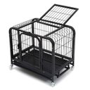 Ver imagem 4 de Gaiola Cachorro Cao Gato Pet Canil Pet Shop Rodinhas Bandeja Removivel Transporte Resistente Seguro 