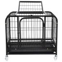 Ver imagem 1 de Gaiola Cachorro Cao Gato Pet Canil Pet Shop Rodinhas Bandeja Removivel Transporte Resistente Seguro 