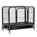 Ver imagem 2 de Gaiola Cachorro Cao Gato Pet Canil Pet Shop Rodinhas Bandeja Removivel Transporte Resistente Seguro 