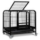 Ver imagem 5 de Gaiola Cachorro Cao Gato Pet Canil Pet Shop Rodinhas Bandeja Removivel Transporte Resistente Seguro 