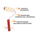 Ver imagem 2 de Kit 10 Rolo Lã Sem Respingo 9cm Pintura Tinta Latex Acrilica Roma