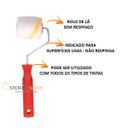 Ver imagem 4 de Kit 12 Rolo Lã Sem Respingo 5cm Pintura Tinta Latex Acrilica Roma