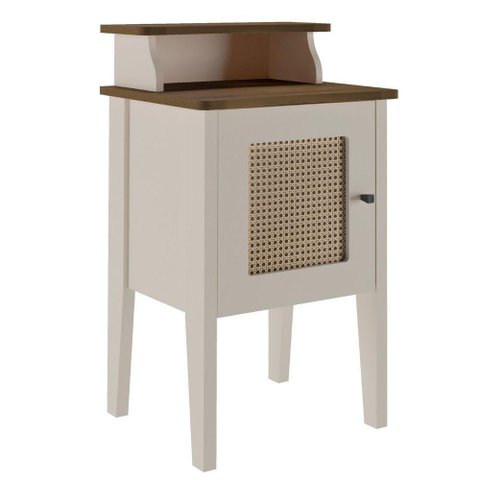 Mesa de Canto e Cabeceira Mesinha de Apoio Charlotte Pinho / Off White