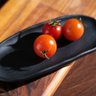Travessa Rasa Oval 16,5x8cm Orgânico Preto Matte Comida Japonesa Cerâmica Porto Brasil - 3