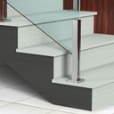 Ver imagem 4 de Kit 10 Torre Guarda Corpo Coluna Pinça Inox 40cm para Vidro