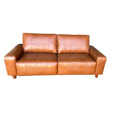 Sofá de Couro 2 Lugares Asgand 220cm Conhaque - Mozzelar - 2