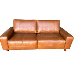 Sofá de Couro 2 Lugares Asgand 220cm Conhaque - Mozzelar - 4