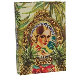 Brasil Chic - Livro Caixa Abacaxi 30x21x7cm - 1