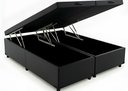 Ver imagem 1 de Cama Queen Box Baú Bi-Partida 79 Blindada - Corino Preto