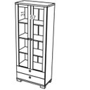 Ver imagem 7 de Conjunto Escritório Completo com Mesa, 3 Estantes e Rack Malta Nobre e Preto Brilho