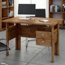 Ver imagem 2 de Conjunto Escritório Completo com Mesa, 3 Estantes e Rack Malta Nobre e Preto Brilho