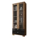 Ver imagem 6 de Conjunto Escritório Completo com Mesa, 3 Estantes e Rack Malta Nobre e Preto Brilho