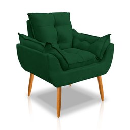 Poltrona Opala Decorativa Sala Escritório Verde - 3