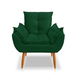 Poltrona Opala Decorativa Sala Escritório Verde - 2