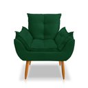 Ver imagem 2 de Poltrona Opala Decorativa Sala Escritório Verde