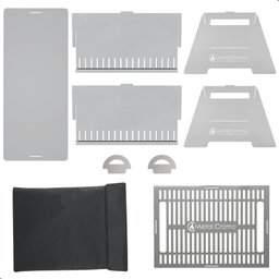 Mini Churrasqueira Grill Portatil P/camping Inox a Carvão Fs - 4
