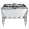 Mini Churrasqueira Grill Portátil Camping Inox a Carvão Fs - 3