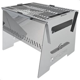 Mini Churrasqueira Grill Portatil P/camping Inox a Carvão Fs - 2