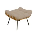 Ver imagem 4 de Kit Poltrona Costela de Adão com Puff - Linho Bege Claro