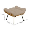 Ver imagem 6 de Kit Poltrona Costela de Adão com Puff - Linho Bege Claro