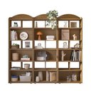 Ver imagem 4 de Kit 3 Estantes para Livros com 10 Nichos Arco Marrom/Cinamomo