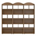 Ver imagem 2 de Kit 3 Estantes para Livros com 10 Nichos Arco Marrom/Cinamomo