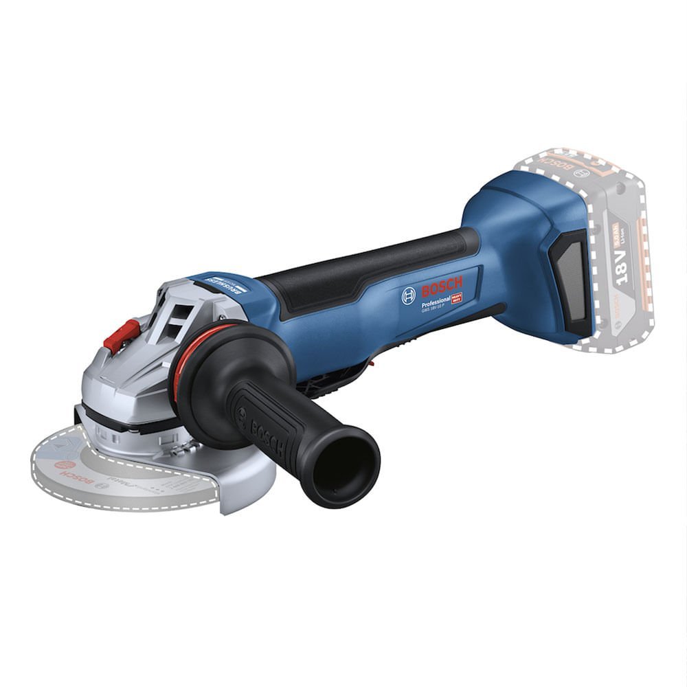 Esmerilhadeira Angular 5" A Bateria 18V 9000RPM Bosch GWS 18V-10 P SB 06019J41E0-000 - 1