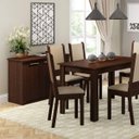 Ver imagem 1 de Conjunto Sala de Jantar Mesa 6 Cadeiras Tabata Madesa