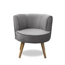 Ver imagem 4 de Kit 2 Poltronas Para Sala Decorativa Isa Suede Cinza Adonai Estofados