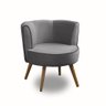 Kit 2 Poltronas Para Sala Decorativa Isa Suede Cinza Adonai Estofados - 2
