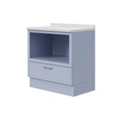 Ver imagem 4 de Balcão Planejado com Nicho para Forno com Tampo Marselha CabeCasa MadeiraOriginals Azul/Sereno