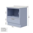 Ver imagem 5 de Balcão Planejado com Nicho para Forno com Tampo Marselha CabeCasa MadeiraOriginals Azul/Sereno