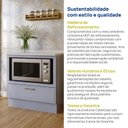 Ver mais imagens de Balcão Planejado com Nicho para Forno com Tampo Marselha CabeCasa MadeiraOriginals Azul/Sereno