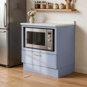 Ver imagem 1 de Balcão Planejado com Nicho para Forno com Tampo Marselha CabeCasa MadeiraOriginals Azul/Sereno