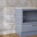 Ver imagem 6 de Balcão Planejado com Nicho para Forno com Tampo Marselha CabeCasa MadeiraOriginals Azul/Sereno