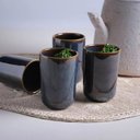 Ver imagem 4 de Copo Yunomi Alto 110ml Saquê Cerâmica Restaurante Japonês Neo Oceano Porto Brasil