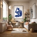 Ver imagem 5 de Quadro Canva Minimalista Humano Sentado 90x60cm Mold Preta