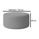 Ver imagem 5 de Puff Redondo Cartagena 1 Metro Veludo - 7 Decor Cinza Escuro