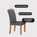 Ver imagem 2 de Conjunto Sala de Jantar Lara 1,80m com 6 Cadeiras Clara Plus Cinamomo/Chumbo/Joli Chumbo