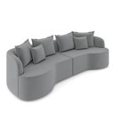 Ver imagem 5 de Sofá Living Decorativo Salinas 4 ou Mais Lugares com Almofadas 290cm Modulado Veludo Cinza G33- Gran
