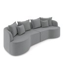 Ver imagem 5 de Sofá Living Decorativo Salinas 4 ou Mais Lugares com Almofadas 290cm Modulado Veludo Cinza G33- Gran