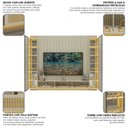Ver imagem 6 de Estante Home para TV até 85 Polegadas Ripado com LED e Vidro Reflecta 100% MDF 250CMX310CM Supremo Native Off White