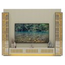 Ver imagem 4 de Estante Home para TV até 85 Polegadas Ripado com LED e Vidro Reflecta 100% MDF 250CMX310CM Supremo Native Off White