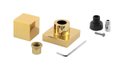 Ver imagem 4 de Kit 4 Acabamento Chuveiro Quadrado Dourado Brilhante Padrão Docol