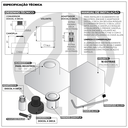 Ver imagem 5 de Kit 4 Acabamento Chuveiro Quadrado Dourado Brilhante Padrão Docol
