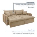 Ver imagem 7 de Sofá Cama Retrátil e Reclinável 2 Lugares Pés Madeira Maciça 200cm Michigan Yescasa