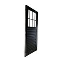 Ver imagem 3 de Porta Social Alumínio Preto 210x90 Lado Direito Linha 25 Esmeralda